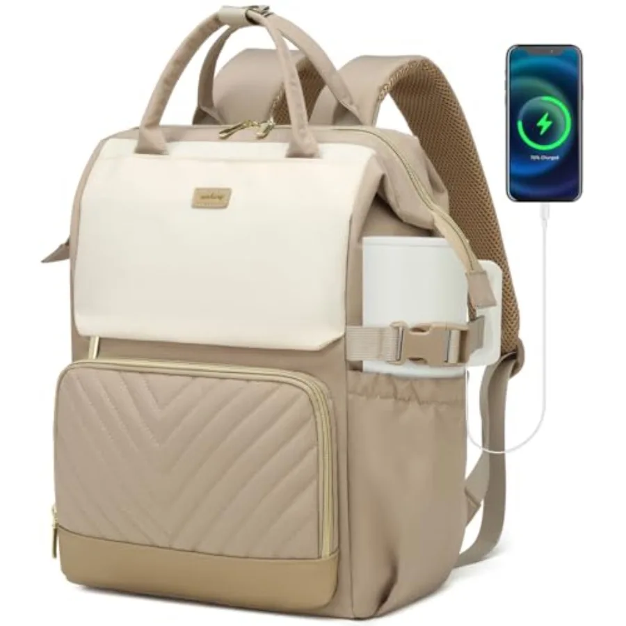 Laptop Backpack for Women College Bookbag School Backpack for High School Teen Girls Work Bags with Cup Holder and USB Charger
Laptop Backpack for Women College Bookbag School Backpack for High School Teen Girls Work Bags with Cup Holder and USB Charger