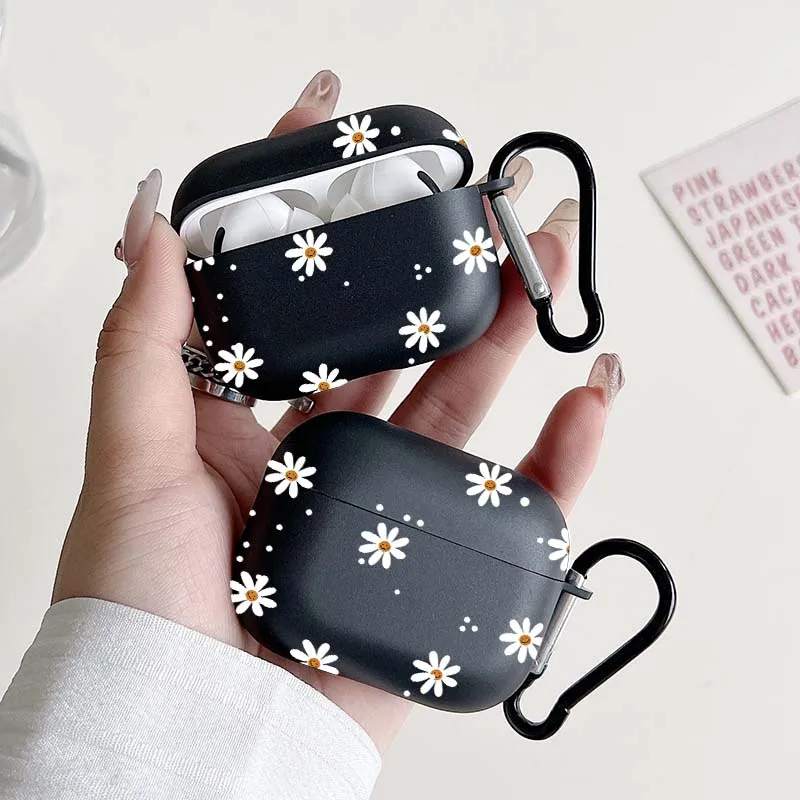 Flower Pattern Wireless Bluetooth Case for AirPods 4 3 1/2 AirPod Pro and Pro2 Case TPU Black Headset Protective Cover with Hook
Flower Pattern Wireless Bluetooth Case for AirPods 4 3 1/2 AirPod Pro and Pro2 Case TPU Black Headset Protective Cover with Hook