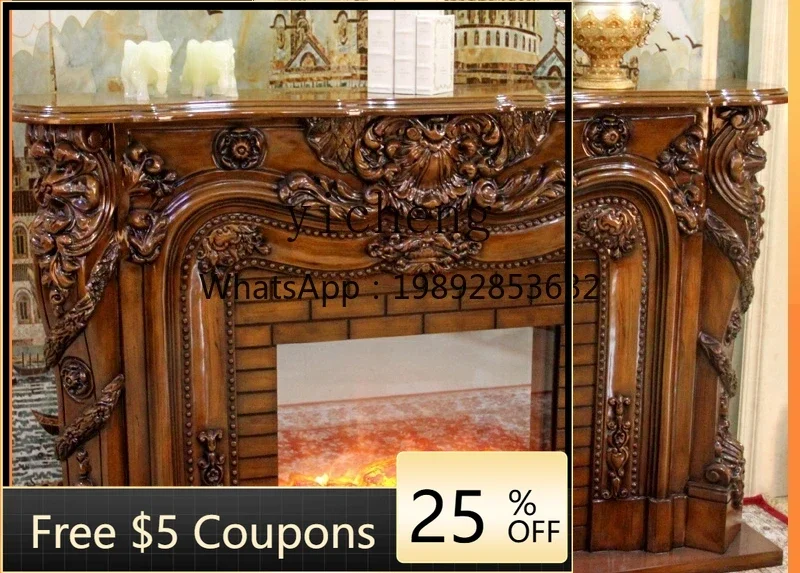 Европейский камин из массива дерева для гостиной, с имитацией пламени, для виллы, декоративный обогреватель
Европейский камин из массива дерева для гостиной, с имитацией пламени, для виллы, декоративный обогреватель