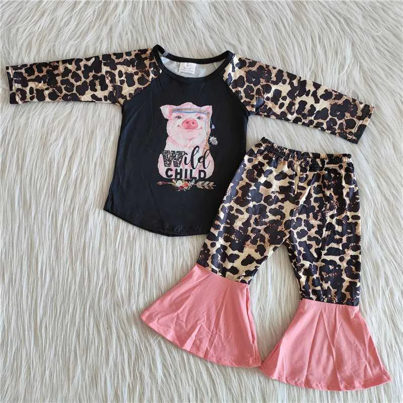 Toddler Spring Arrival Kids Leopard Pink Pig Print Flare Pants Boutique wholesale Baby Girls Children Clothing Outfits
Toddler Spring Arrival Kids Leopard Pink Pig Print Flare Pants Boutique wholesale Baby Girls Children Clothing Outfits