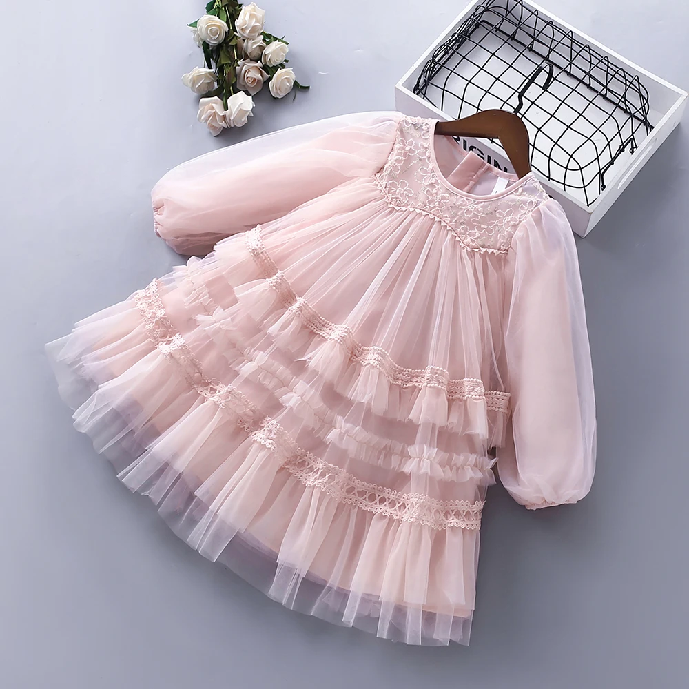 High Quality Spring Autumn Girl Dress New Lace Chiffon Floral Draped Ruched Green Pink Kid Children Clothing Princess Dres
High Quality Spring Autumn Girl Dress New Lace Chiffon Floral Draped Ruched Green Pink Kid Children Clothing Princess Dres