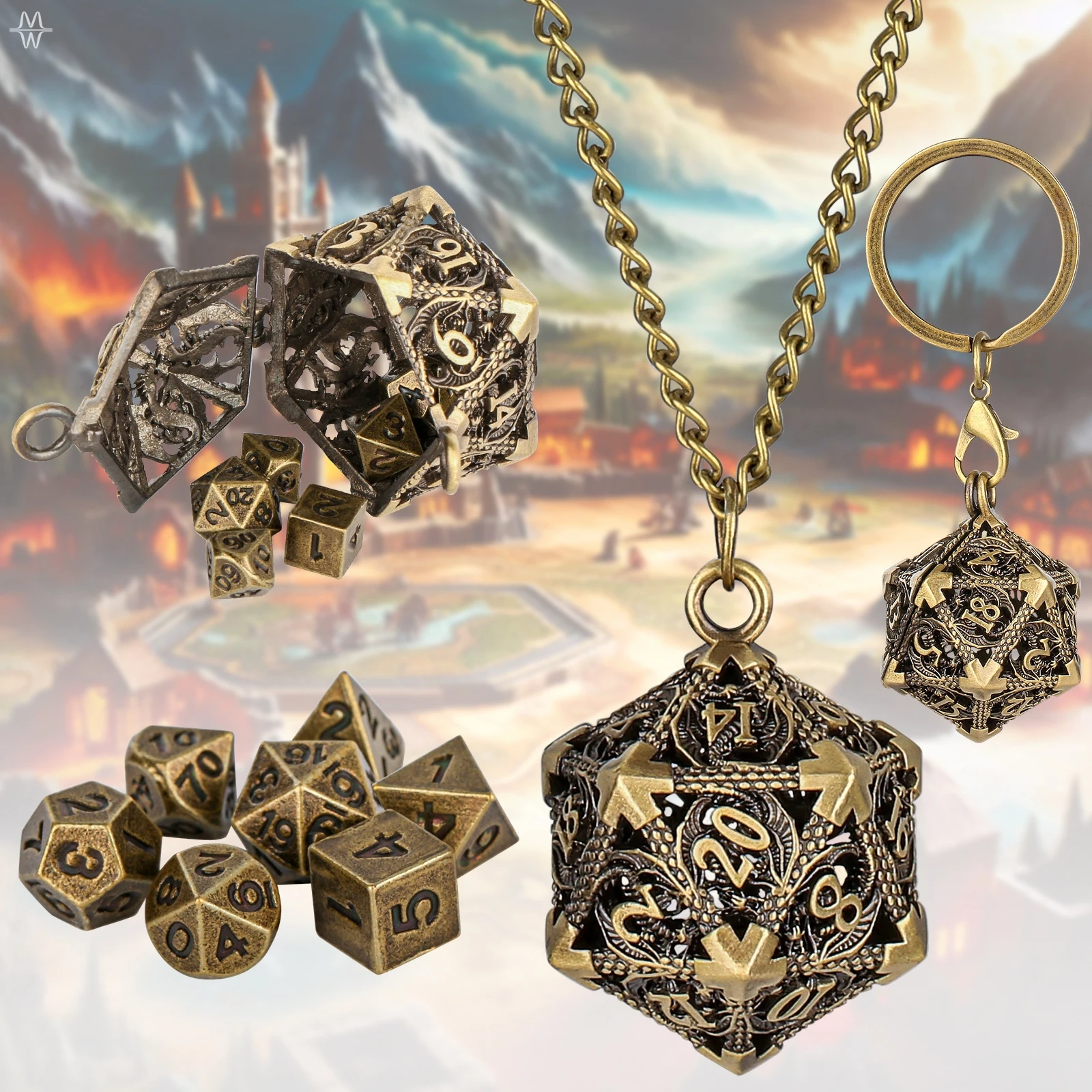 7Pcs Mini Metal Polyhedral Dice Set D20 Dice with Necklace Pendant Chain Game Accessories for DND Tabletop Board Games
7Pcs Mini Metal Polyhedral Dice Set D20 Dice with Necklace Pendant Chain Game Accessories for DND Tabletop Board Games