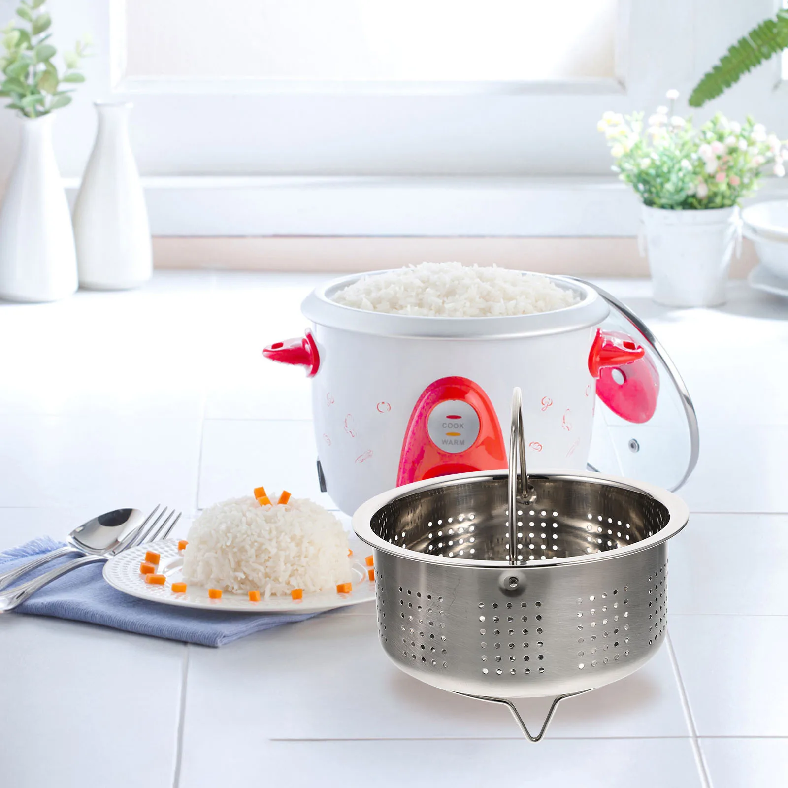 Stainless Steel Steamer Basket Compact Vegetable Steamer Insert for Dim Sum Dumplings Rice Seafood Cooking Pot Rack
Stainless Steel Steamer Basket Compact Vegetable Steamer Insert for Dim Sum Dumplings Rice Seafood Cooking Pot Rack