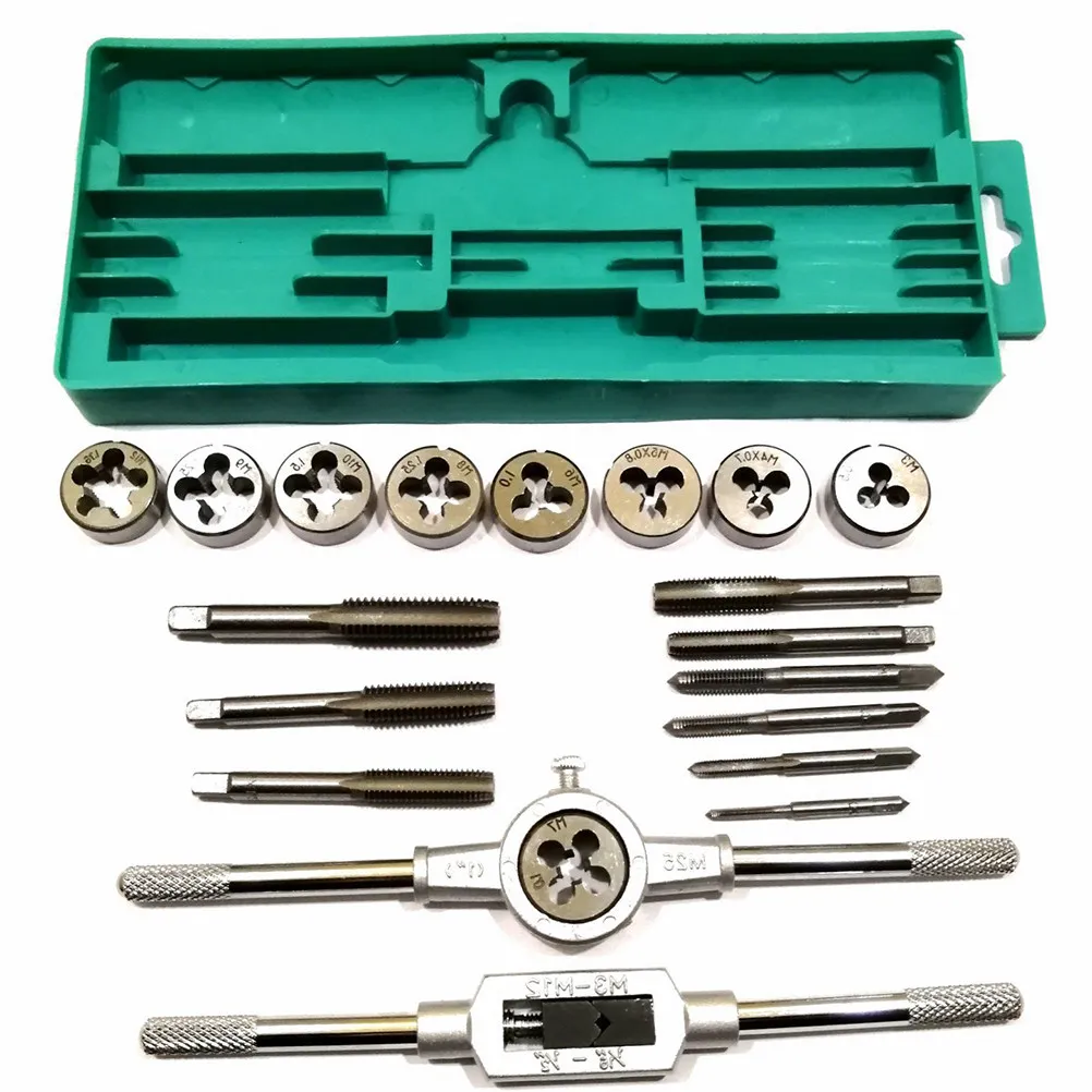 20 in 1 Metric Die Set Bearing Steel Thread Die Wrench Set for Hand Tapping External Thread Processing Precision Threading Tool
20 in 1 Metric Die Set Bearing Steel Thread Die Wrench Set for Hand Tapping External Thread Processing Precision Threading Tool