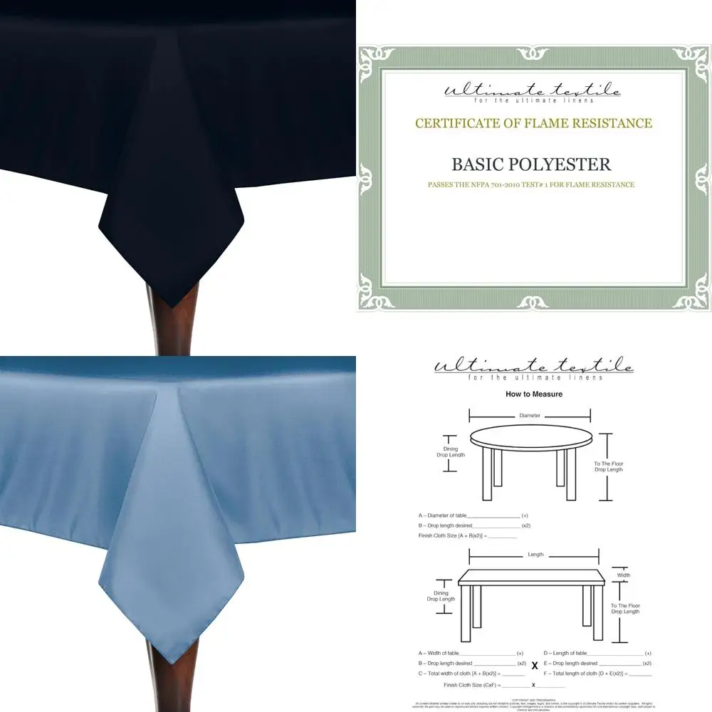 Polyester Linen Tablecloths - 5 Pack, 60 x 60 Square, Navy Blue, Durable for Home and Event Use
Polyester Linen Tablecloths - 5 Pack, 60 x 60 Square, Navy Blue, Durable for Home and Event Use