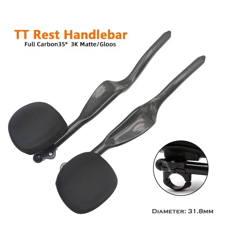 3K Full Carbon Matte/Glossy TT Handlebar for Road Bike Triathlon Time Trial 35° Aero Extension Handlebar Bicycle Rest
3K Full Carbon Matte/Glossy TT Handlebar for Road Bike Triathlon Time Trial 35° Aero Extension Handlebar Bicycle Rest