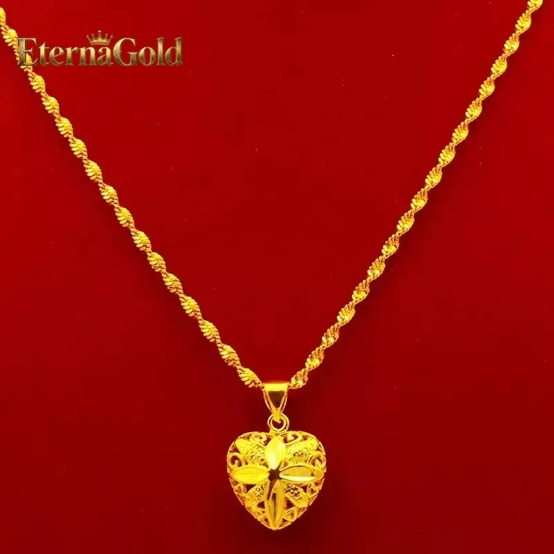 EternaGold Women's 24K Gold (AU999) Hollow Drop-Heart Necklace | Openwork carving, micro-diamond glow with magnetic closure
EternaGold Women's 24K Gold (AU999) Hollow Drop-Heart Necklace | Openwork carving, micro-diamond glow with magnetic closure