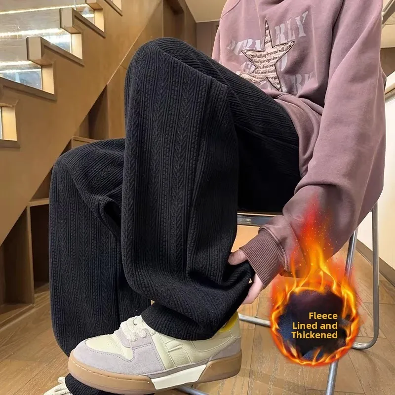 Men's Casual Pants Wheat Ear Pattern Fce Lined Thiened Straight Leg Loose Fit Autumn Winter New Sle Teenager Pants
Men's Casual Pants Wheat Ear Pattern Fce Lined Thiened Straight Leg Loose Fit Autumn Winter New Sle Teenager Pants