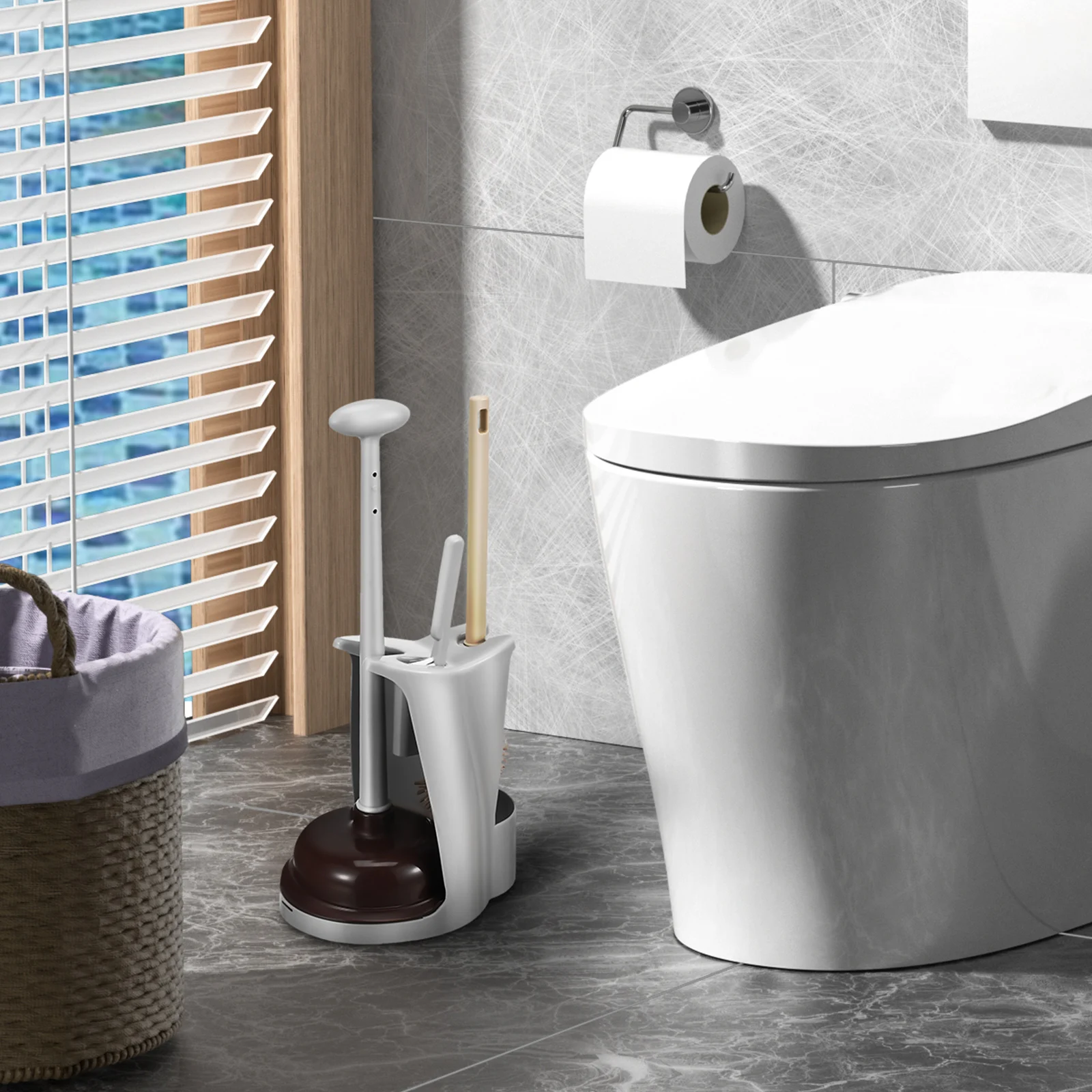 1 Set Brush Plunger Set With Holder Bowl Brush For Bathroom Cleaning Supplies Strong Suction Flexible Toilet Plunger
1 Set Brush Plunger Set With Holder Bowl Brush For Bathroom Cleaning Supplies Strong Suction Flexible Toilet Plunger