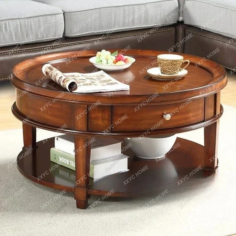 solid wood round neo-classical coffee table round table small apartment simple and modern
solid wood round neo-classical coffee table round table small apartment simple and modern
