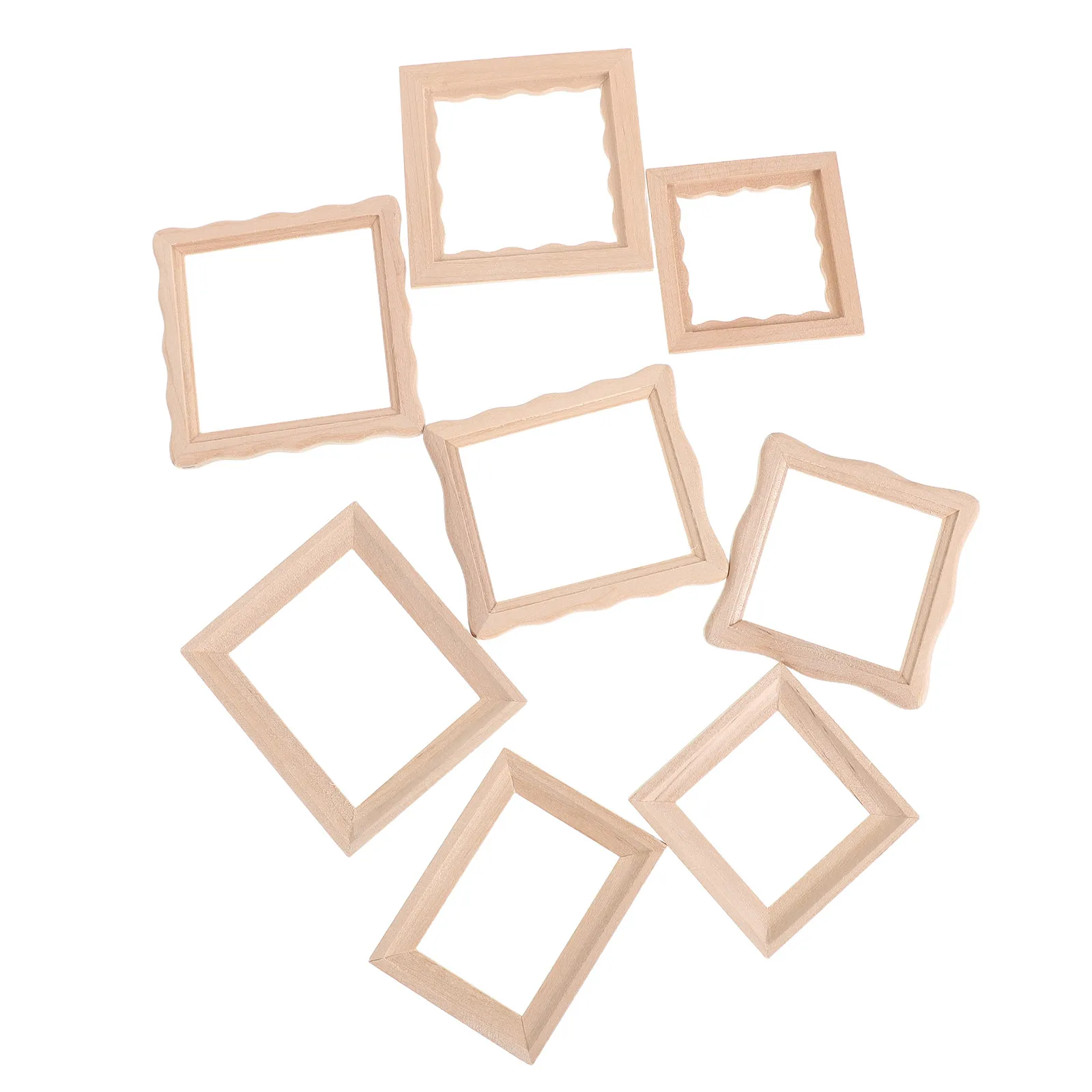 8Pcs Miniature Picture Frames 1:12 Scale Wooden Unfinished Photo Frames for DIY Scrapbooking Wall Art Dollhouse Living Room
8Pcs Miniature Picture Frames 1:12 Scale Wooden Unfinished Photo Frames for DIY Scrapbooking Wall Art Dollhouse Living Room
