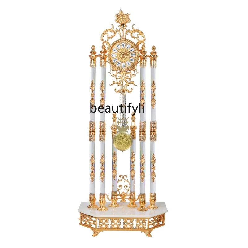 Living room floor clock European standing clock Golden crystal floor clock, living room luxury, standing clock5203
Living room floor clock European standing clock Golden crystal floor clock, living room luxury, standing clock5203