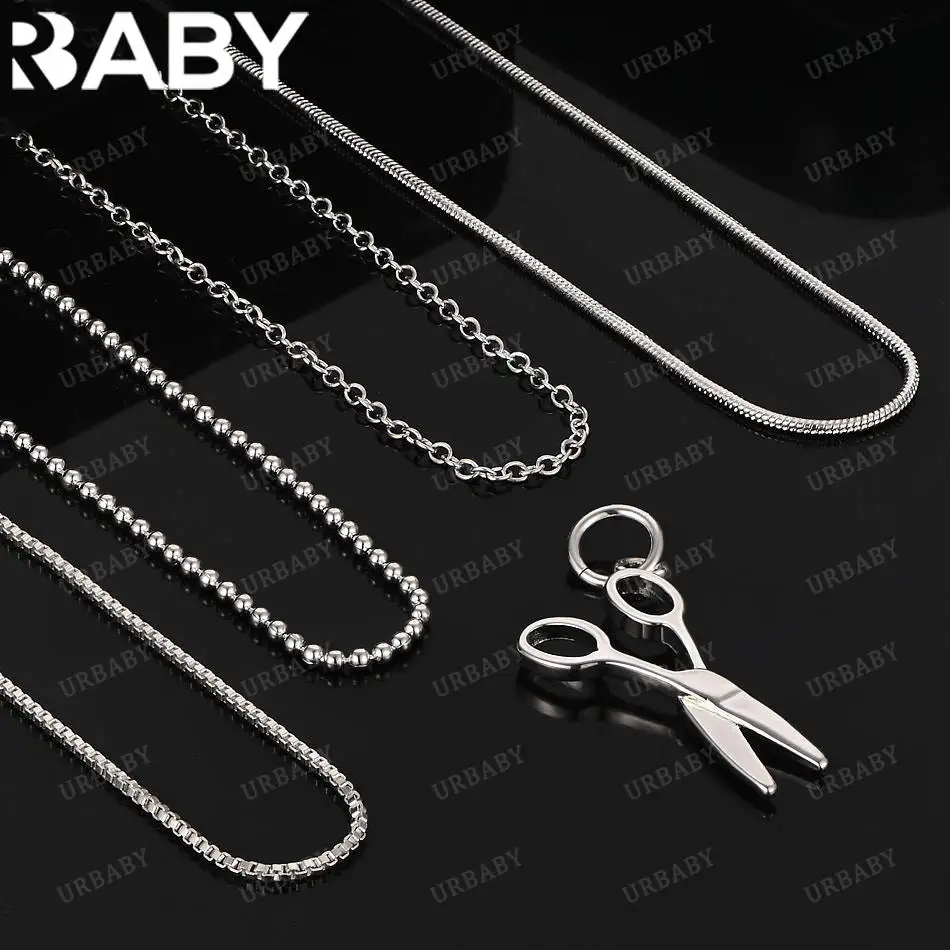 URBABY 40-75cm 925 Sterling Silver Scissors Pendant Necklace For Women Men Creativity Gift Street All-match Party And Daily Wear
URBABY 40-75cm 925 Sterling Silver Scissors Pendant Necklace For Women Men Creativity Gift Street All-match Party And Daily Wear