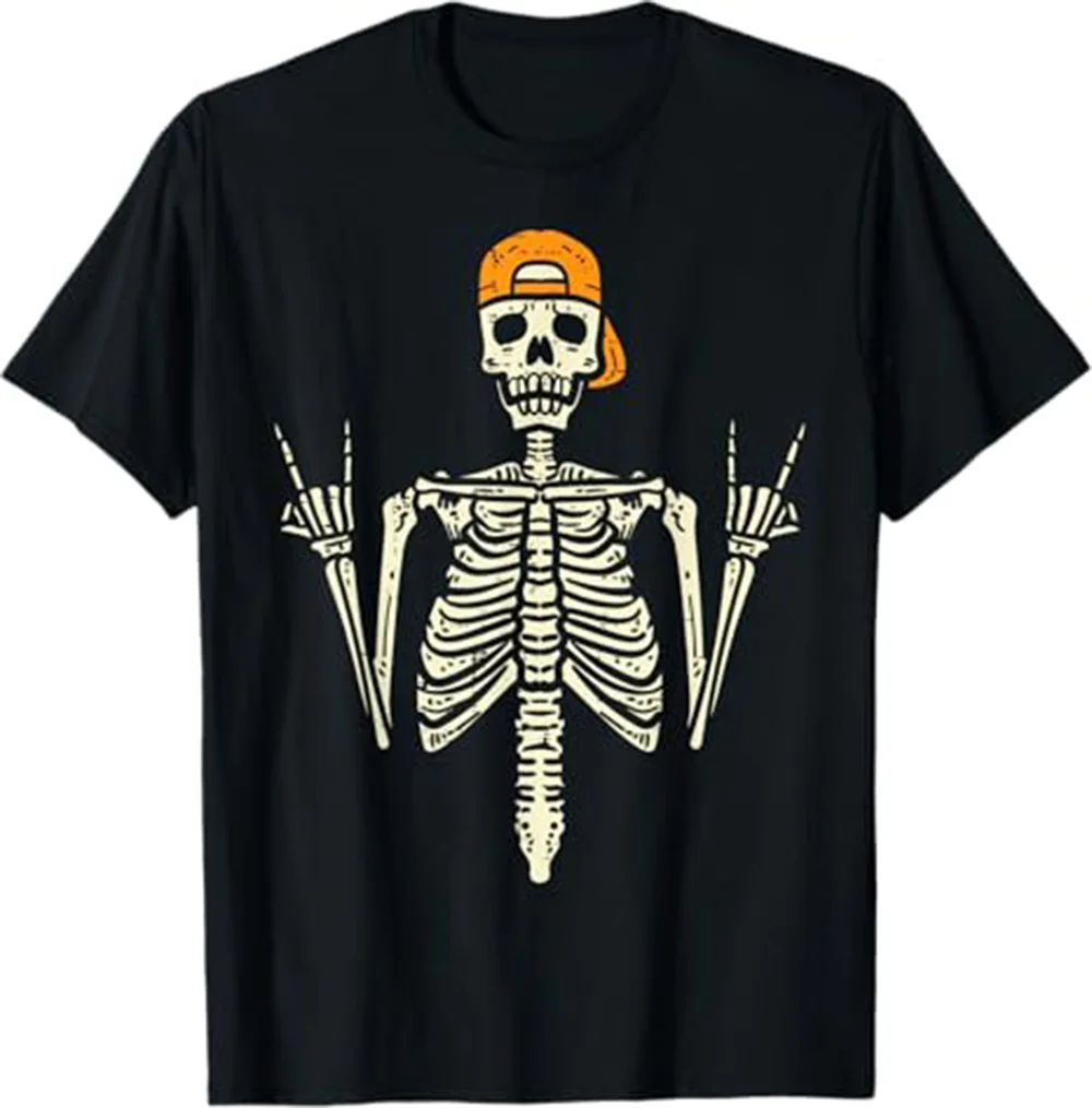 Rocker Skeleton Cap Skater Cool Halloween Punk Rock Men Boys T-Shirt Funny Gifts for Men lwf 180g
Rocker Skeleton Cap Skater Cool Halloween Punk Rock Men Boys T-Shirt Funny Gifts for Men lwf 180g