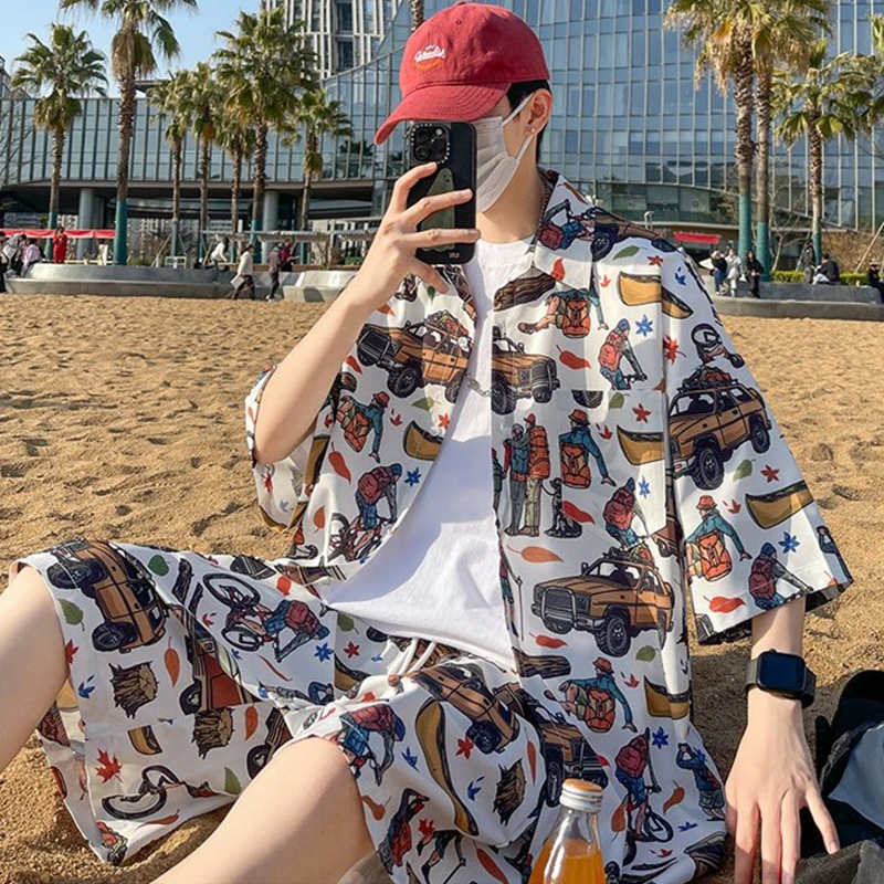 Streetwear Funnny Y2K Printed Two Piece Sets for Men Hip Hop Cartoon Shirts and Pants Suits Loose Oversized Summer Beach Clothes
Streetwear Funnny Y2K Printed Two Piece Sets for Men Hip Hop Cartoon Shirts and Pants Suits Loose Oversized Summer Beach Clothes