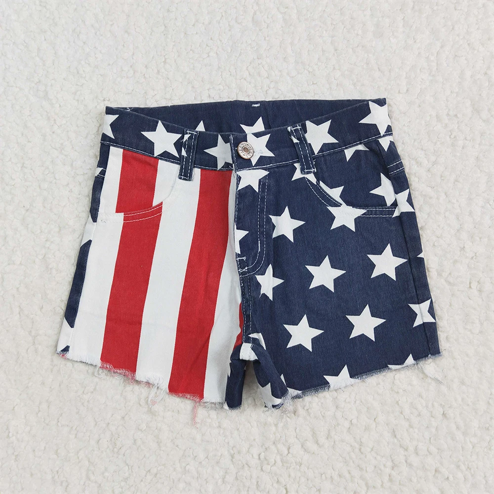 Baby Girls 4th of July Stripes Stars Denim Shorts Kids Patriotic Clothing Star Print Baby Girl's 4th of July Denim Shorts
Baby Girls 4th of July Stripes Stars Denim Shorts Kids Patriotic Clothing Star Print Baby Girl's 4th of July Denim Shorts