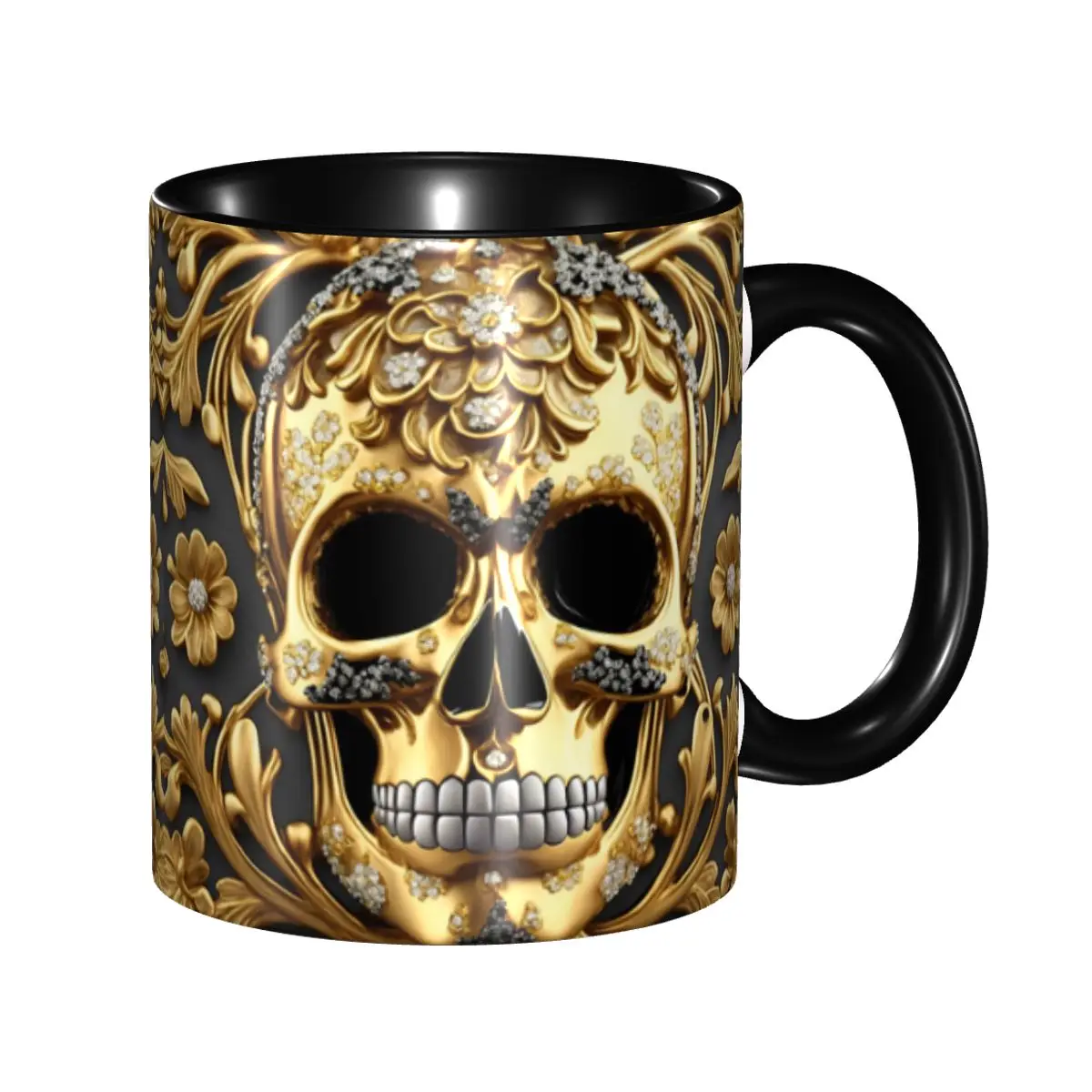 Customized Skull Baroque 3D Jewelry Rococo Gold Bling Floral Mug DIY Ceramic Milk Tea Coffee Cup
Customized Skull Baroque 3D Jewelry Rococo Gold Bling Floral Mug DIY Ceramic Milk Tea Coffee Cup