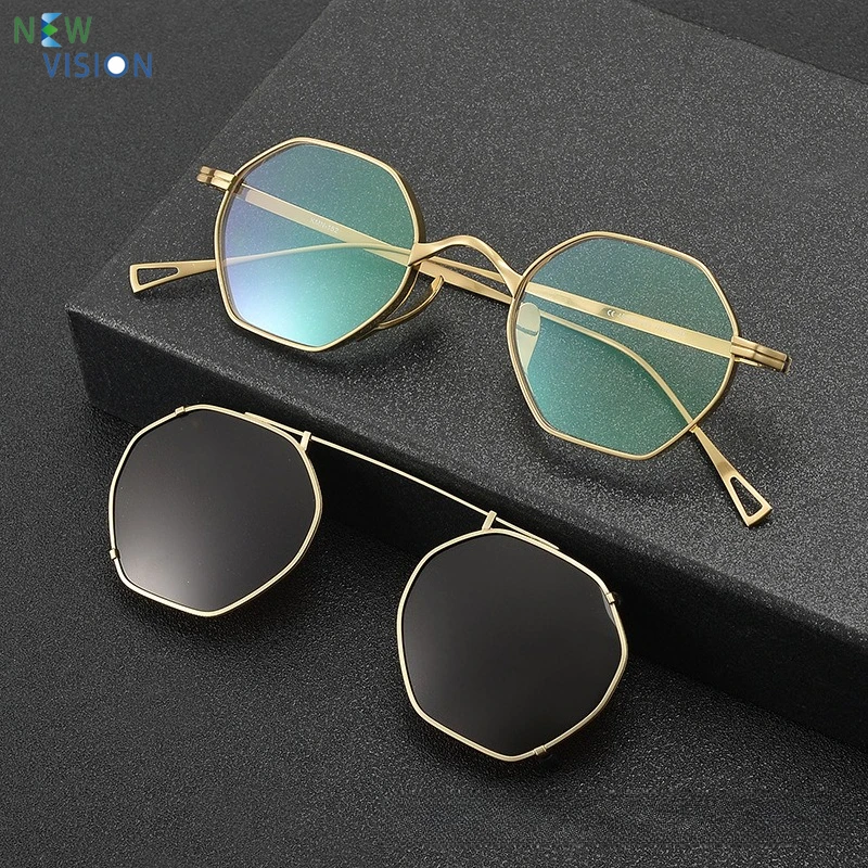 2025 New Men Polarized Sunglasses Clip Polygonal Pure Titanium Eyeframe Women Outdoor Fashion Can Be Equipped with Degree Lenses
2025 New Men Polarized Sunglasses Clip Polygonal Pure Titanium Eyeframe Women Outdoor Fashion Can Be Equipped with Degree Lenses