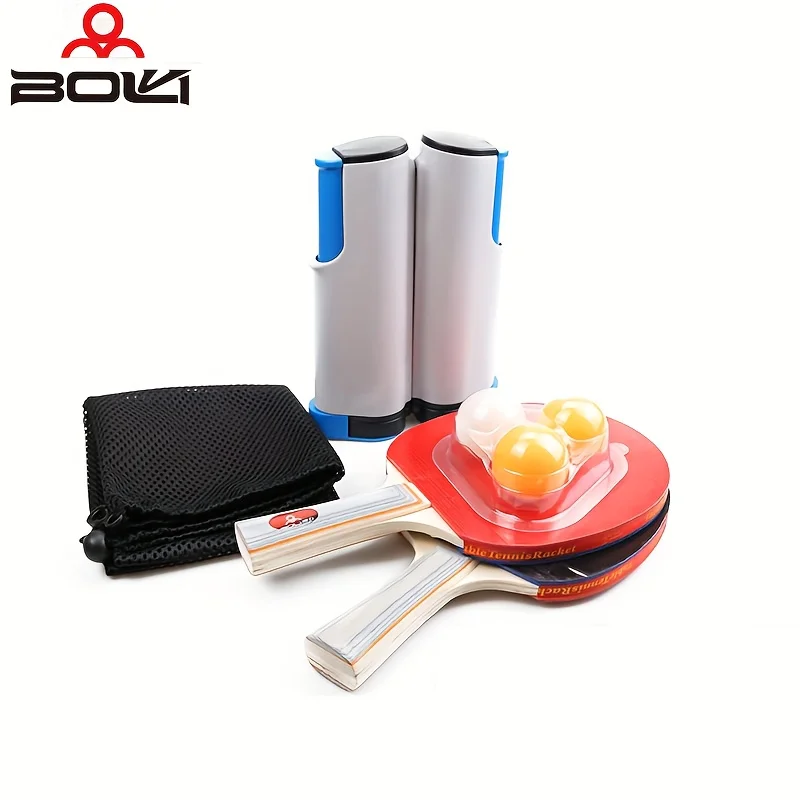 Table Tennis Racket Set with Portable Telescopic Net Stand + 3 Ping Pong Balls + 2 Ping Pong Rackets Set with Long Handles
Table Tennis Racket Set with Portable Telescopic Net Stand + 3 Ping Pong Balls + 2 Ping Pong Rackets Set with Long Handles
