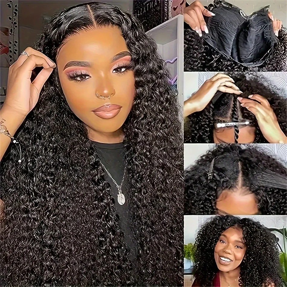 Kinky Curly Human Hair Wigs V Part Wig Deep Wave No Leave Out Brazilian Human Hair Wig For Black Women 210% Density
Kinky Curly Human Hair Wigs V Part Wig Deep Wave No Leave Out Brazilian Human Hair Wig For Black Women 210% Density