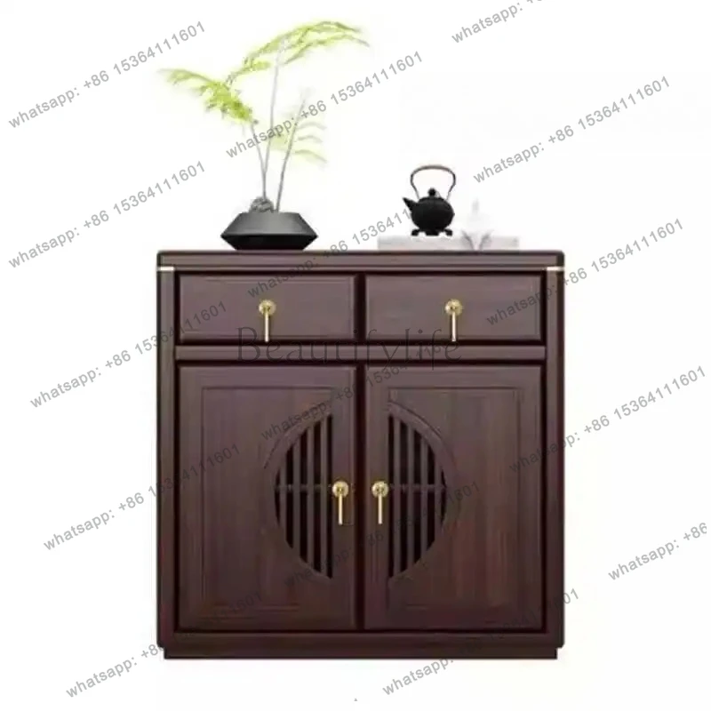 New Chinese-style dining side cabinet Solid wood living room locker Modern simple household floor cabinet Ebony
New Chinese-style dining side cabinet Solid wood living room locker Modern simple household floor cabinet Ebony