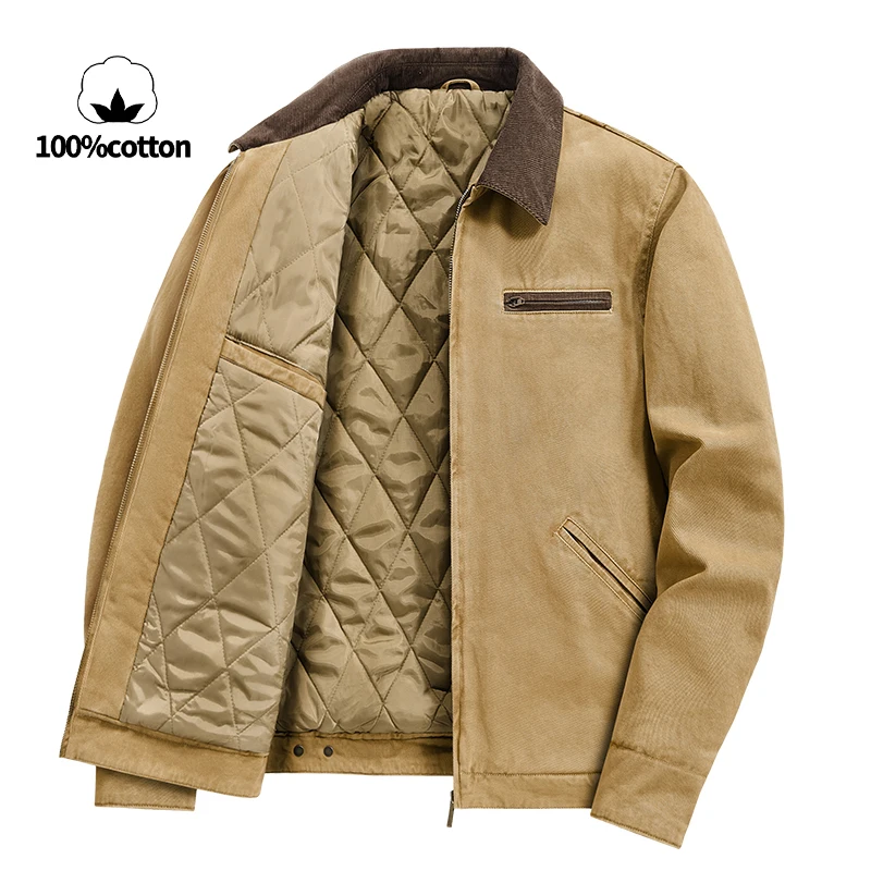 Men's Japanese Retro Loose Fit Cotton-Padded Jacket Outdoor Workwear Windproof and Warm Cotton Jacket 100%cotton
Men's Japanese Retro Loose Fit Cotton-Padded Jacket Outdoor Workwear Windproof and Warm Cotton Jacket 100%cotton