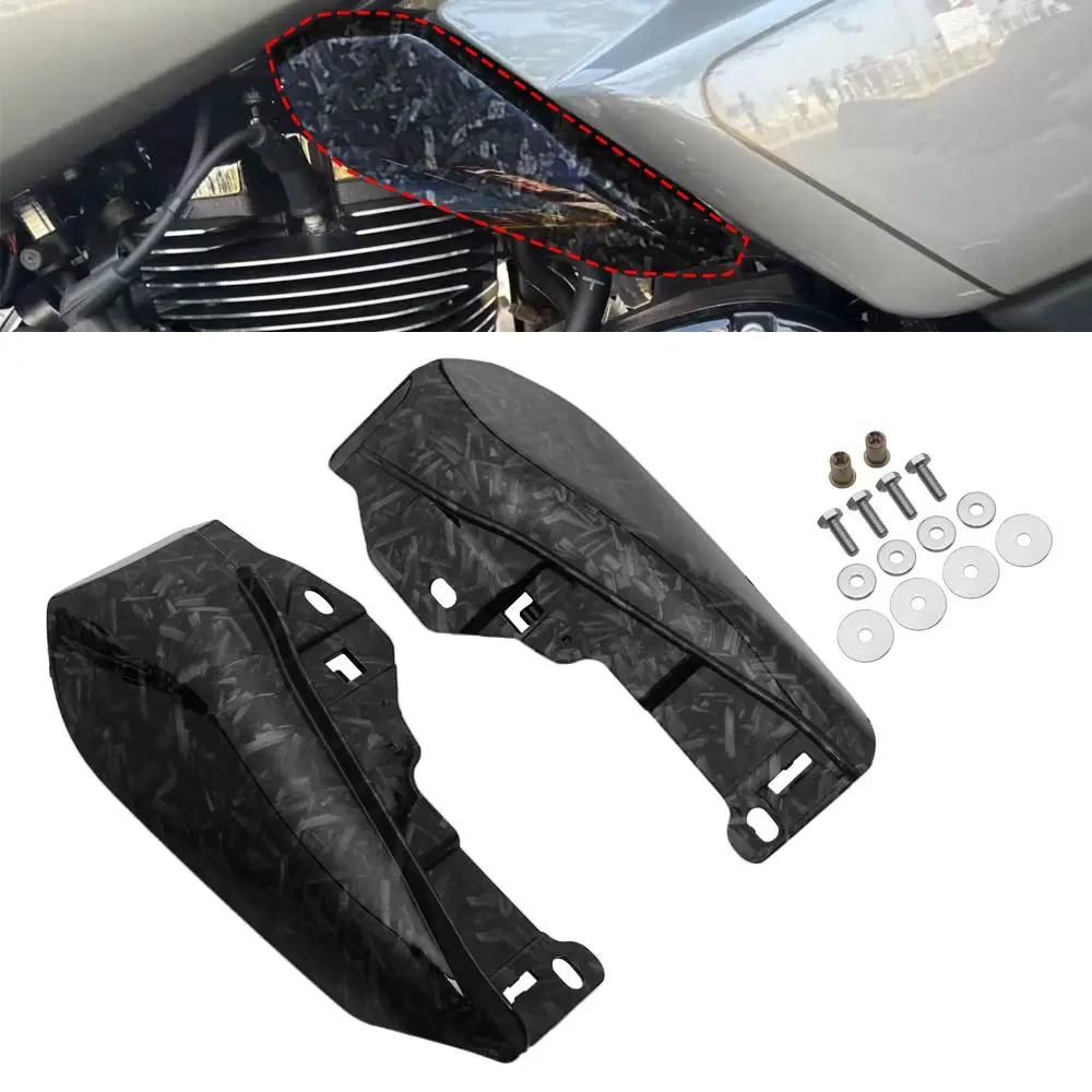 Motorcycle Forged Carbon Fiber Pattern Mid-Frame Air Deflectors Fits For Harley Davidson Touring Models 2024-Later Abs Plastic