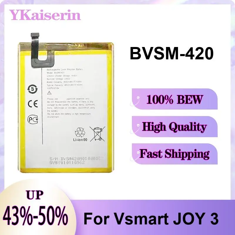 Аккумулятор Bvsm-420 4450 мАч для мобильного телефона Vsmart Joy 3, долговечный, быстрая доставка
Аккумулятор Bvsm-420 4450 мАч для мобильного телефона Vsmart Joy 3, долговечный, быстрая доставка
