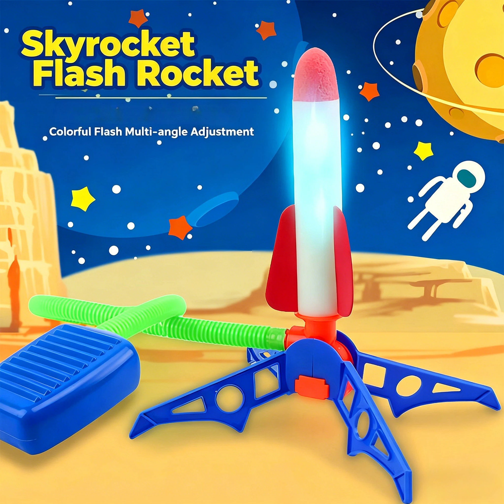 Kids LED Light Up Air Stomp Rocket Toy Outdoor Launcher Step Launch Sky Rocket with Foam Tip for Children Interactive Game Gift
Kids LED Light Up Air Stomp Rocket Toy Outdoor Launcher Step Launch Sky Rocket with Foam Tip for Children Interactive Game Gift