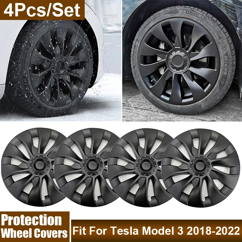 High Quality 4Pcs/Set Auto Hub Caps Fit For Tesla Model 3 2018-2022 Protecting Wheel Covers Direct Replacement Car Accessories
High Quality 4Pcs/Set Auto Hub Caps Fit For Tesla Model 3 2018-2022 Protecting Wheel Covers Direct Replacement Car Accessories