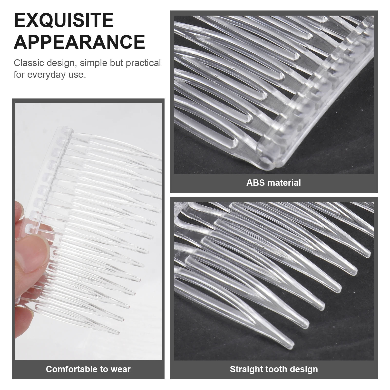 10 Pcs Transparent Hair Combs Side Claw Clips Lightweight Plastic Women Girl Hair Comb for Daily Wear
10 Pcs Transparent Hair Combs Side Claw Clips Lightweight Plastic Women Girl Hair Comb for Daily Wear