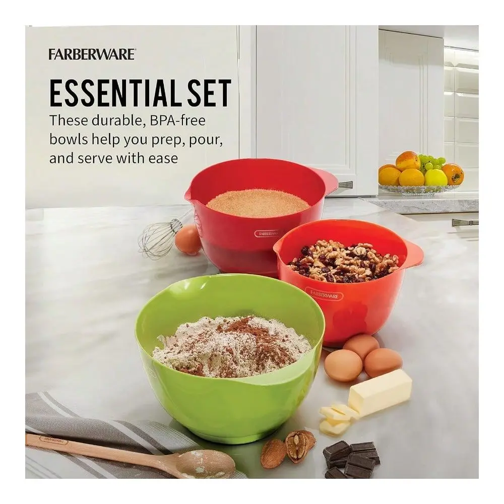 Colorful Plastic Mixing Bowl Set 3 Pieces
Colorful Plastic Mixing Bowl Set 3 Pieces