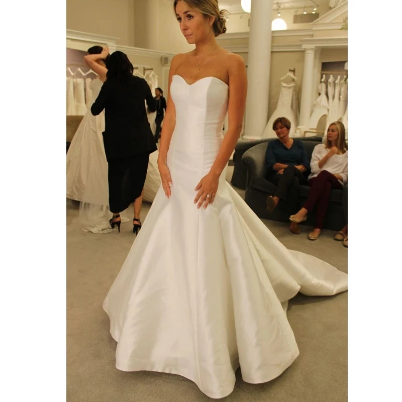GUXQD Sweetheart Mermaid Wedding Dresses Vestido De Noiva Simple Design Satin Court Train Formal Bohemian Princess Bride Dresses
GUXQD Sweetheart Mermaid Wedding Dresses Vestido De Noiva Simple Design Satin Court Train Formal Bohemian Princess Bride Dresses