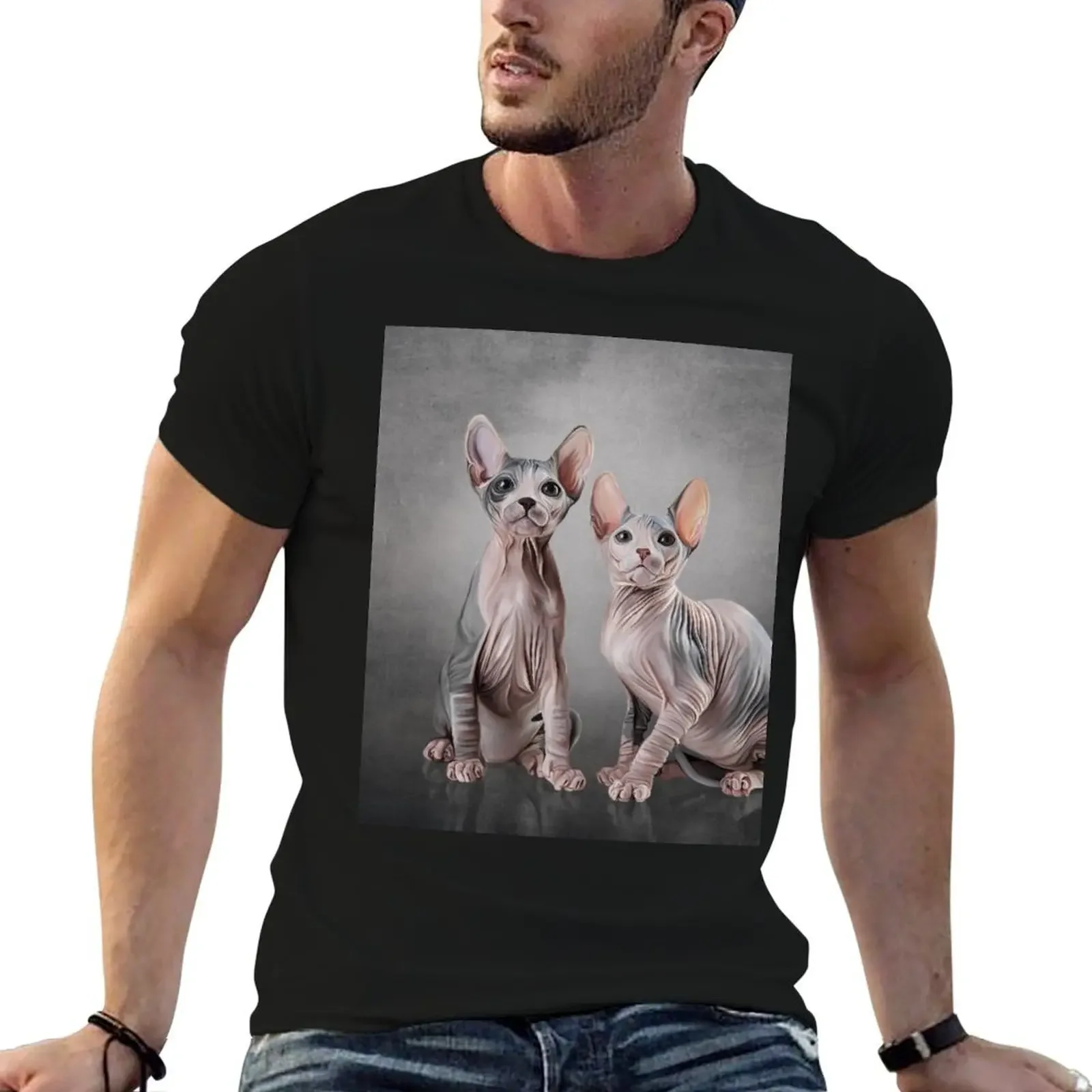 Drawing two cats Sphynx, hairless T-Shirt sublime anime stuff baggy shirts customs mens graphic t-shirts hip hop
Drawing two cats Sphynx, hairless T-Shirt sublime anime stuff baggy shirts customs mens graphic t-shirts hip hop