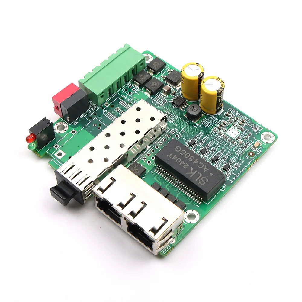 Industrial Mini Media Converter PCB Board Rugged 1SFP and 1/2RJ45
Industrial Mini Media Converter PCB Board Rugged 1SFP and 1/2RJ45