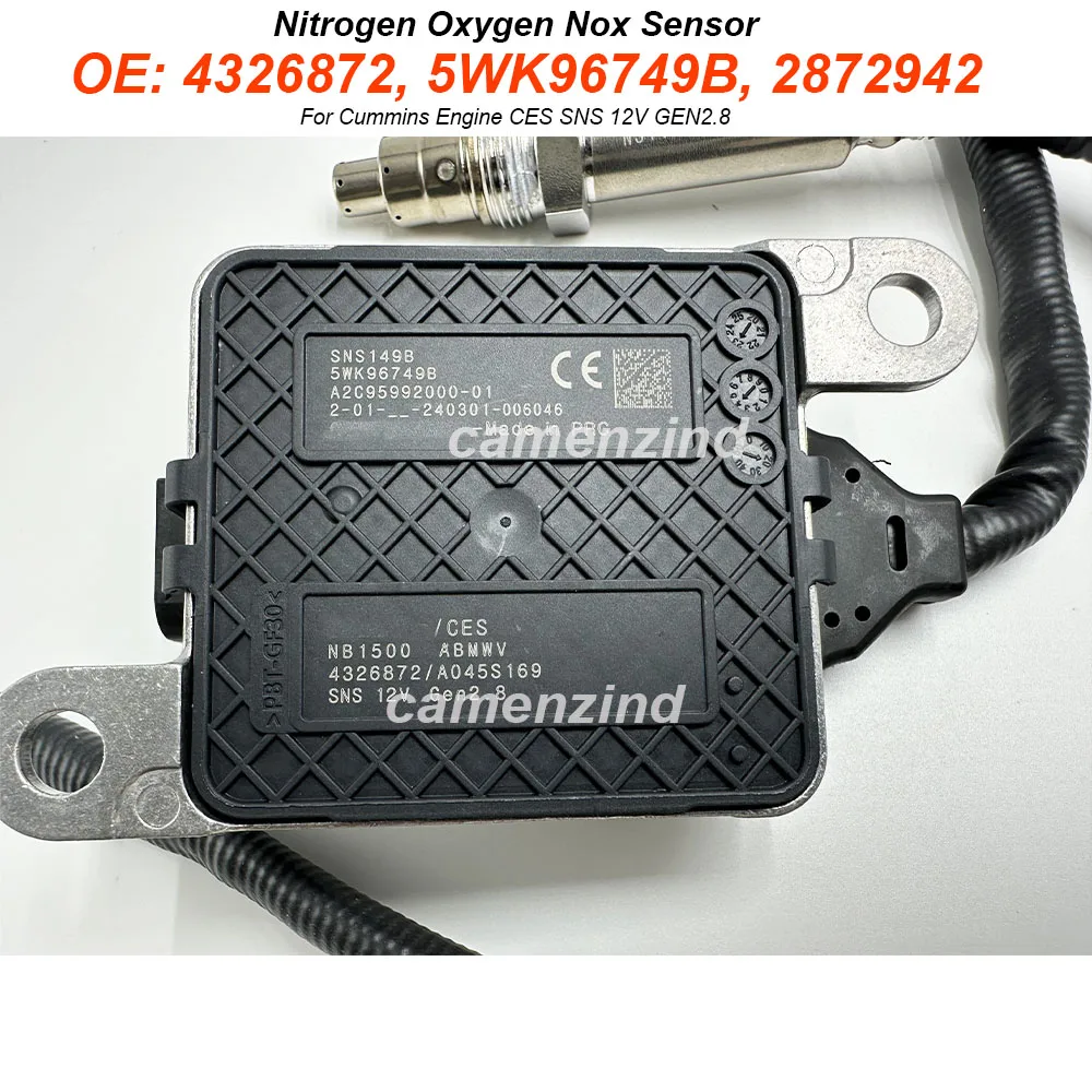4326872 5WK96749 Nitrogen Oxide Nox Sensor for 2013-2018 C-ummins ISX 15.0 ISX 11.9 2872942NX 5WK96749B 4326872RX A045S169
4326872 5WK96749 Nitrogen Oxide Nox Sensor for 2013-2018 C-ummins ISX 15.0 ISX 11.9 2872942NX 5WK96749B 4326872RX A045S169