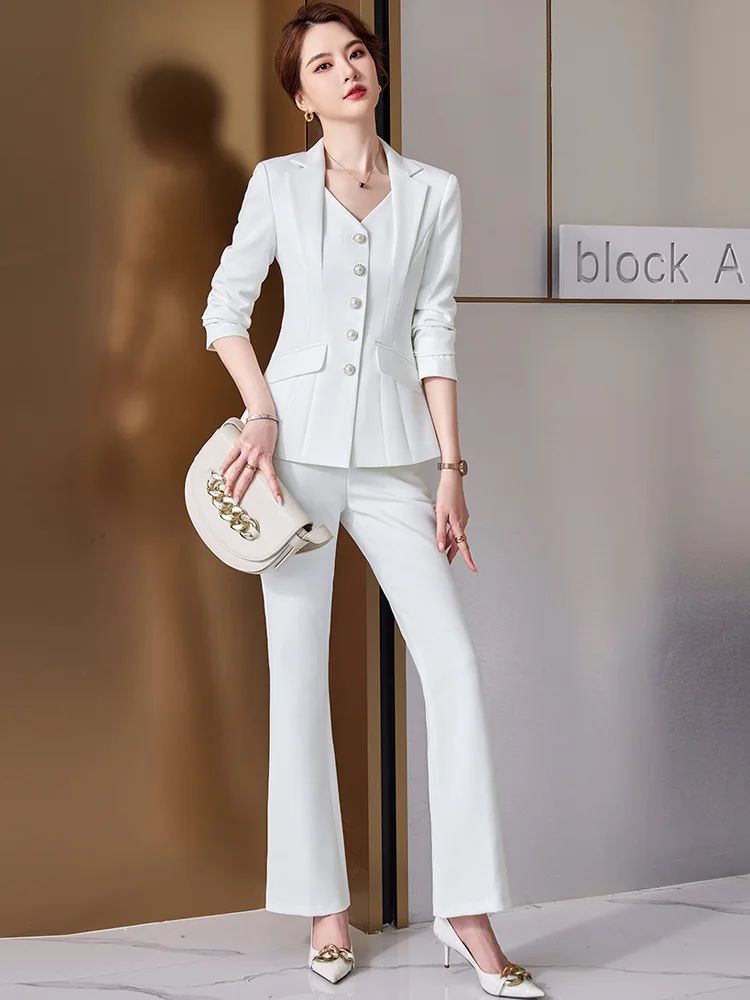 Fashion White Red Black Blazer Jacket And Pant Suit Trousers Women Female Office Ladies Work Wear Formal 2 Piece Set
Fashion White Red Black Blazer Jacket And Pant Suit Trousers Women Female Office Ladies Work Wear Formal 2 Piece Set