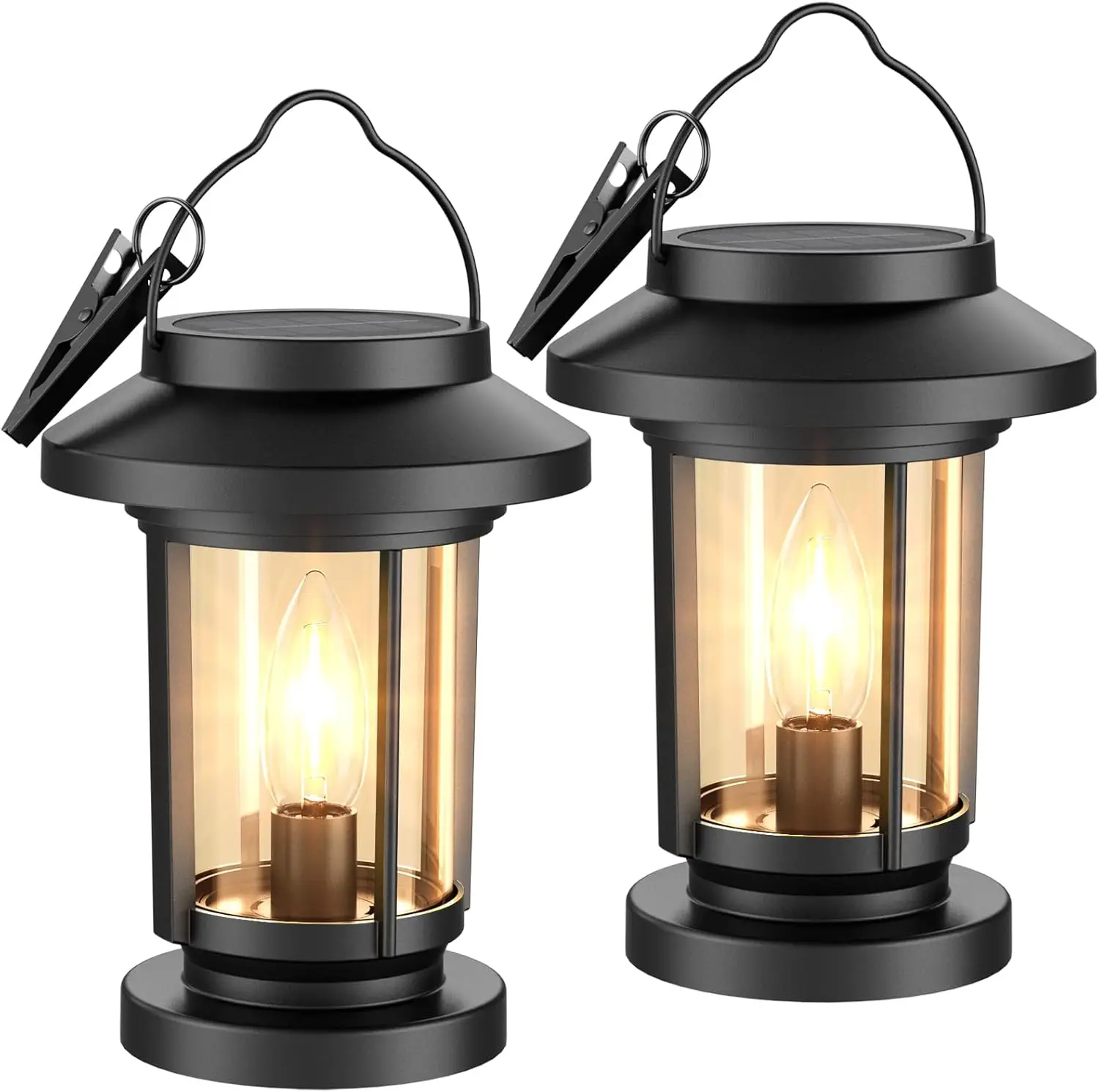 Solar Lantern Outdoor with Candle Bulb Effect, Auto On/Off Hanging Lights for Patio Garden Yard Porch Pathway Camping Tabletop
Solar Lantern Outdoor with Candle Bulb Effect, Auto On/Off Hanging Lights for Patio Garden Yard Porch Pathway Camping Tabletop