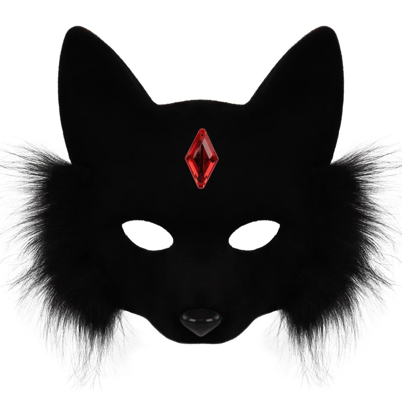 Cute Funny Cat Face Masks Furry Cosplay Halloween Masquerade Mask Black Animal Half Face Mask Comic Con
Cute Funny Cat Face Masks Furry Cosplay Halloween Masquerade Mask Black Animal Half Face Mask Comic Con
