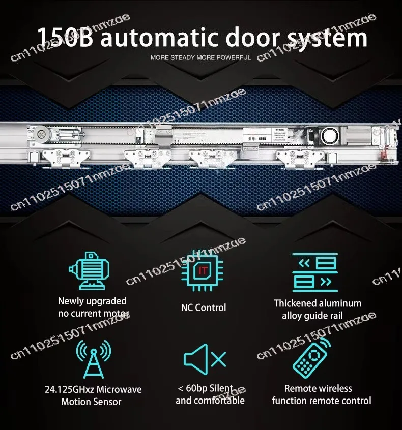 150B Hot Sale Automatic Double Sliding Glass Door System - Office Commercial Door with Microwave Motion Sensor
150B Hot Sale Automatic Double Sliding Glass Door System - Office Commercial Door with Microwave Motion Sensor