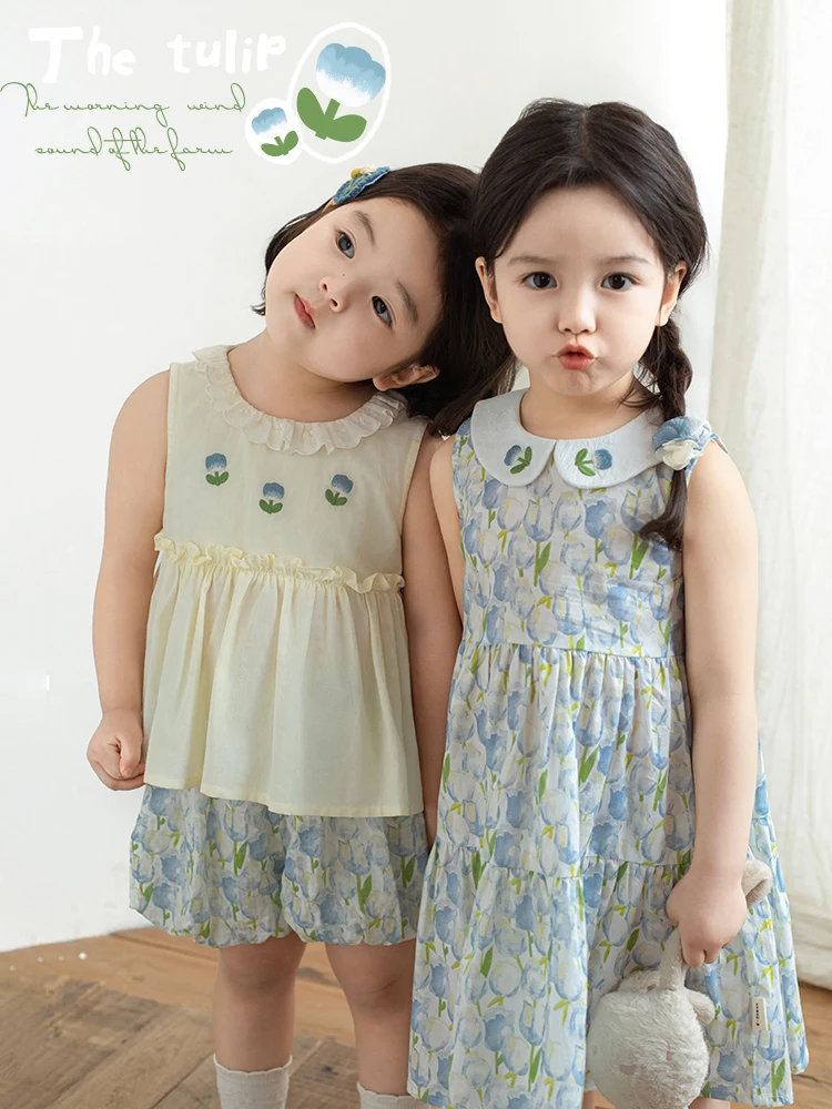 Baby Girls Sweet Cute A-line Dress Children Flower Bud Shorts Multi-piece Set
Baby Girls Sweet Cute A-line Dress Children Flower Bud Shorts Multi-piece Set