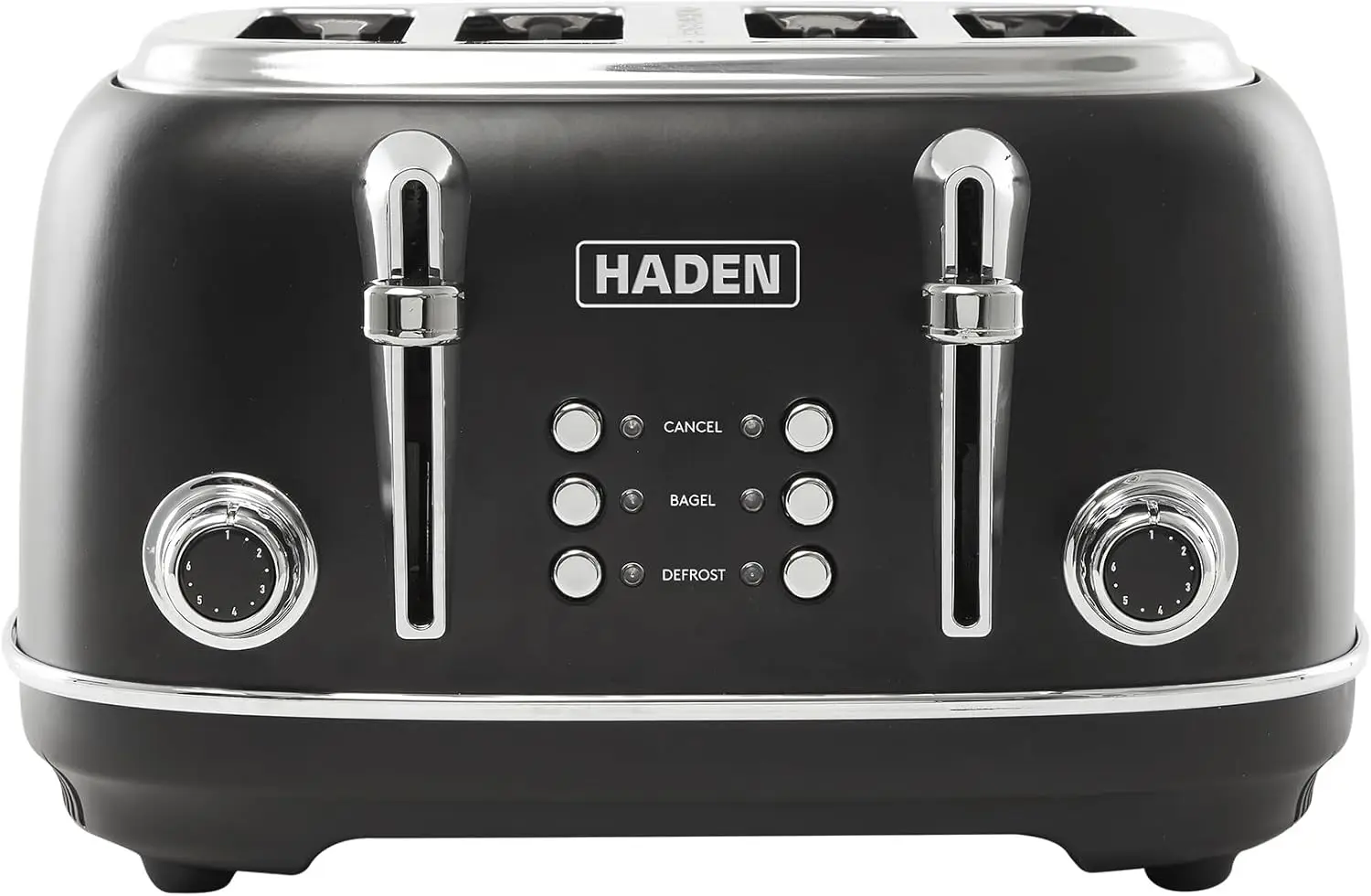 4-Slice Wide Slot Toaster with Adjustable Browning, Defrost & Bagel Settings, Black & Chrome
4-Slice Wide Slot Toaster with Adjustable Browning, Defrost & Bagel Settings, Black & Chrome