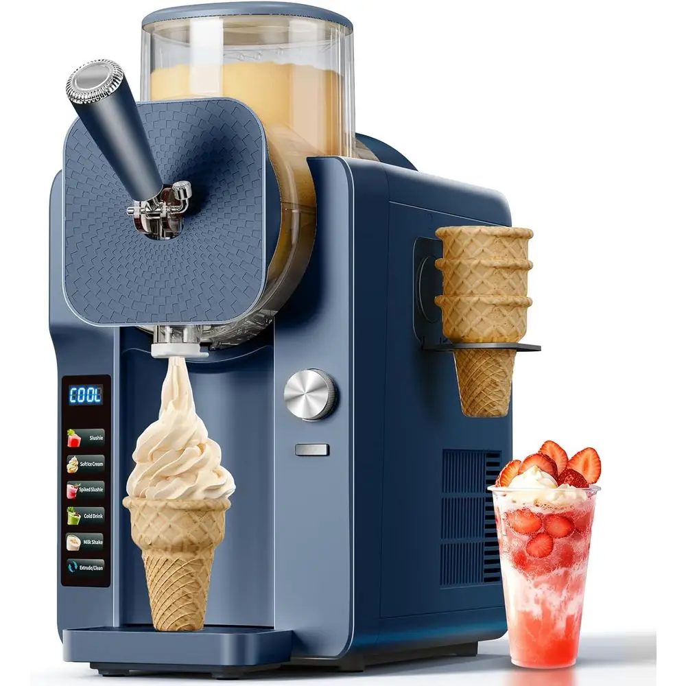 2-in-1 Slush and Ice Cream Maker - 6 es or Smoothies, Milkshakes, Cocktails, Margaritas, and Ice Cream, Double-Layer Tank, Ice C
2-in-1 Slush and Ice Cream Maker - 6 es or Smoothies, Milkshakes, Cocktails, Margaritas, and Ice Cream, Double-Layer Tank, Ice C