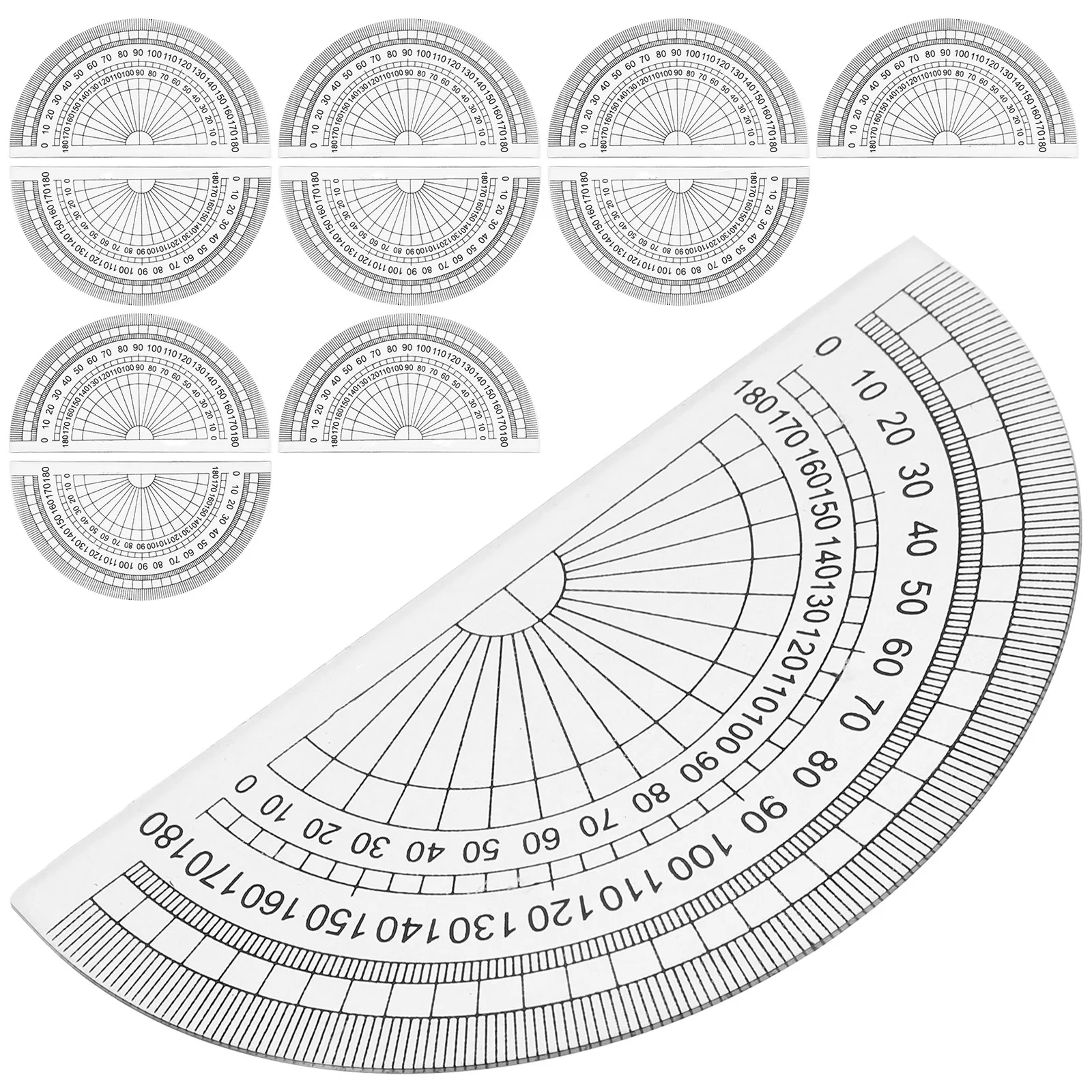 Набор из 50 геометрических транспортиров из прозрачного пластика, 10 см (4 дюйма), 180 градусов, для математики, черчения, учебы, школы, офиса, образования
Набор из 50 геометрических транспортиров из прозрачного пластика, 10 см (4 дюйма), 180 градусов, для математики, черчения, учебы, школы, офиса, образования