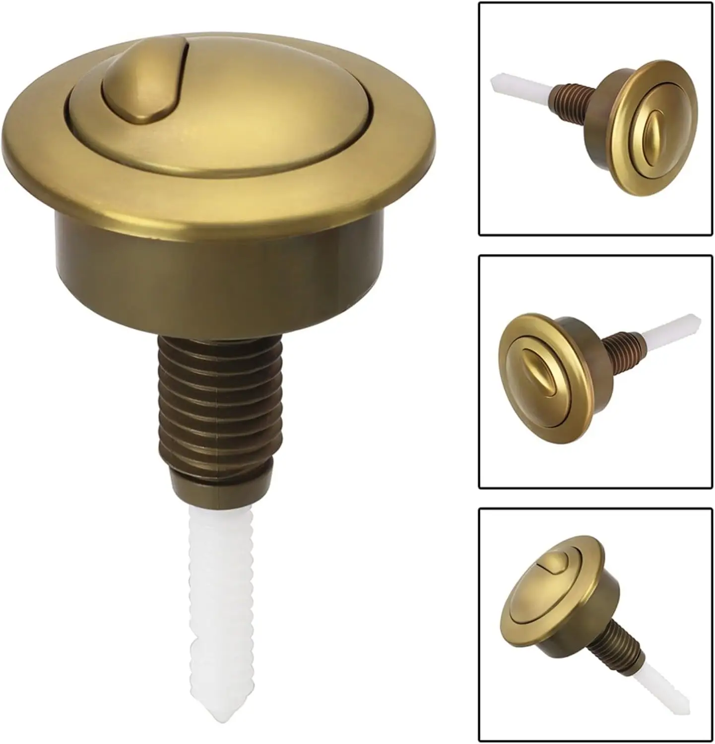 DIA 38mm Toilet Knob,Toilet Cistern Spare Parts,Toilet Flush Pusher,Push Button for Toilet Cistern with Double Flush, Matt Gold
DIA 38mm Toilet Knob,Toilet Cistern Spare Parts,Toilet Flush Pusher,Push Button for Toilet Cistern with Double Flush, Matt Gold