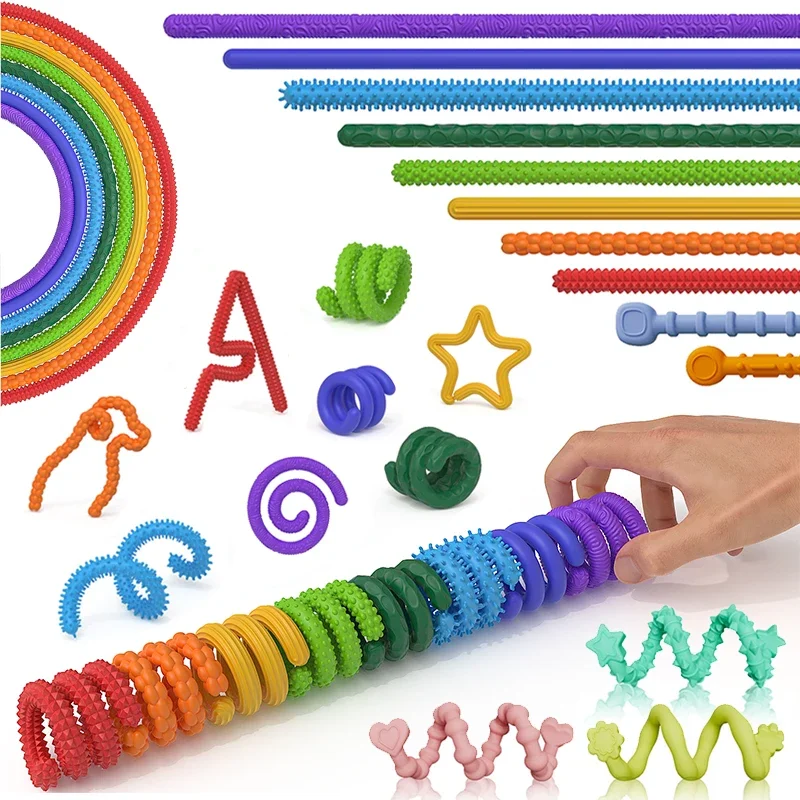 8PCS Textured Flexible Sensory Fidget Sticks Stress Anxiety Relief Toys Autism ADHD Quiet Calming Down Prizes Gifts For Kids
8PCS Textured Flexible Sensory Fidget Sticks Stress Anxiety Relief Toys Autism ADHD Quiet Calming Down Prizes Gifts For Kids