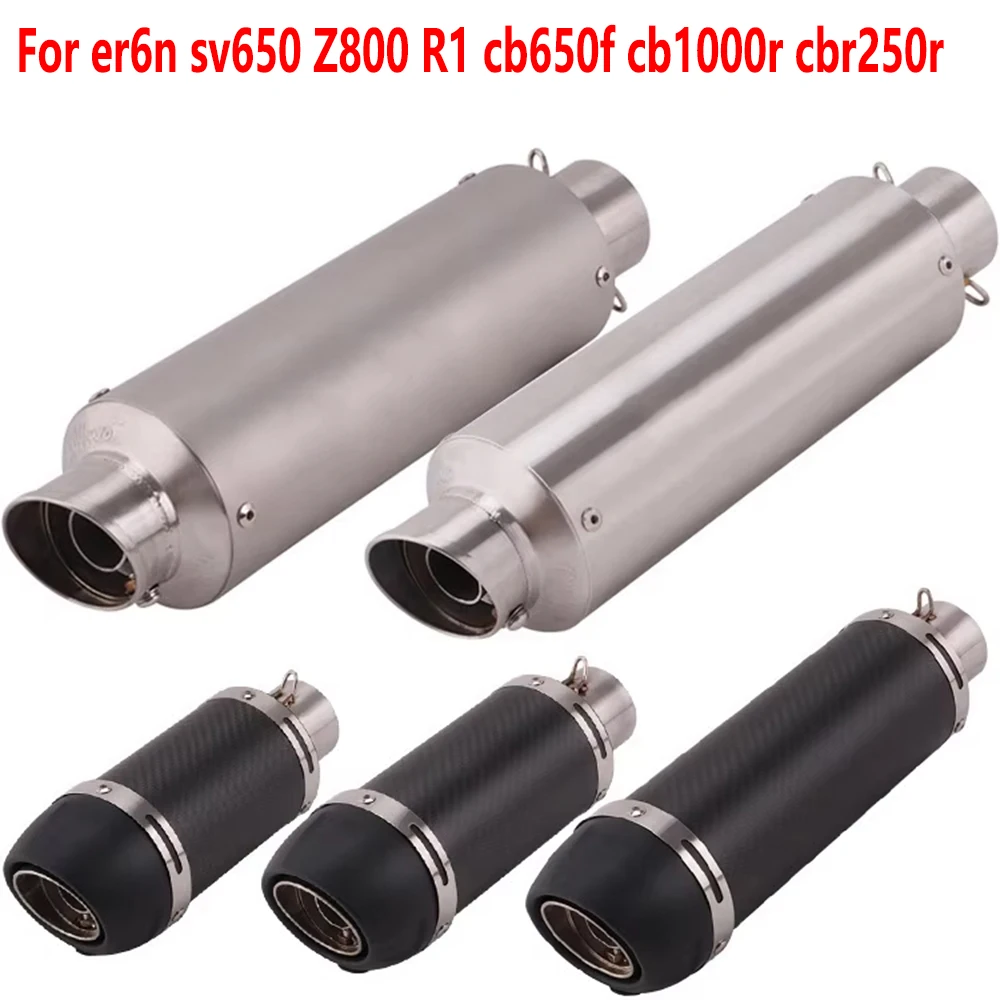 Universal 51MM Motorcycle Exhaust Muffler Pipe Escape Moto for kawasi er6n R1 cb650f cbr250r cb1000r sv650 Z800
Universal 51MM Motorcycle Exhaust Muffler Pipe Escape Moto for kawasi er6n R1 cb650f cbr250r cb1000r sv650 Z800