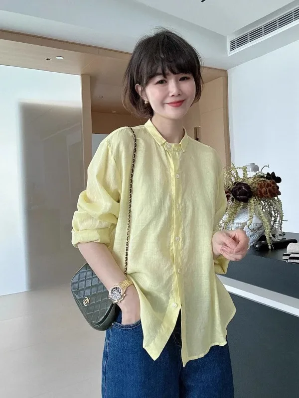Large Size Korean Style Comfortable Versatile Women's Linen Shirt Casual Summer New Arrival Anti-Uv Commuting Shirt
Large Size Korean Style Comfortable Versatile Women's Linen Shirt Casual Summer New Arrival Anti-Uv Commuting Shirt
