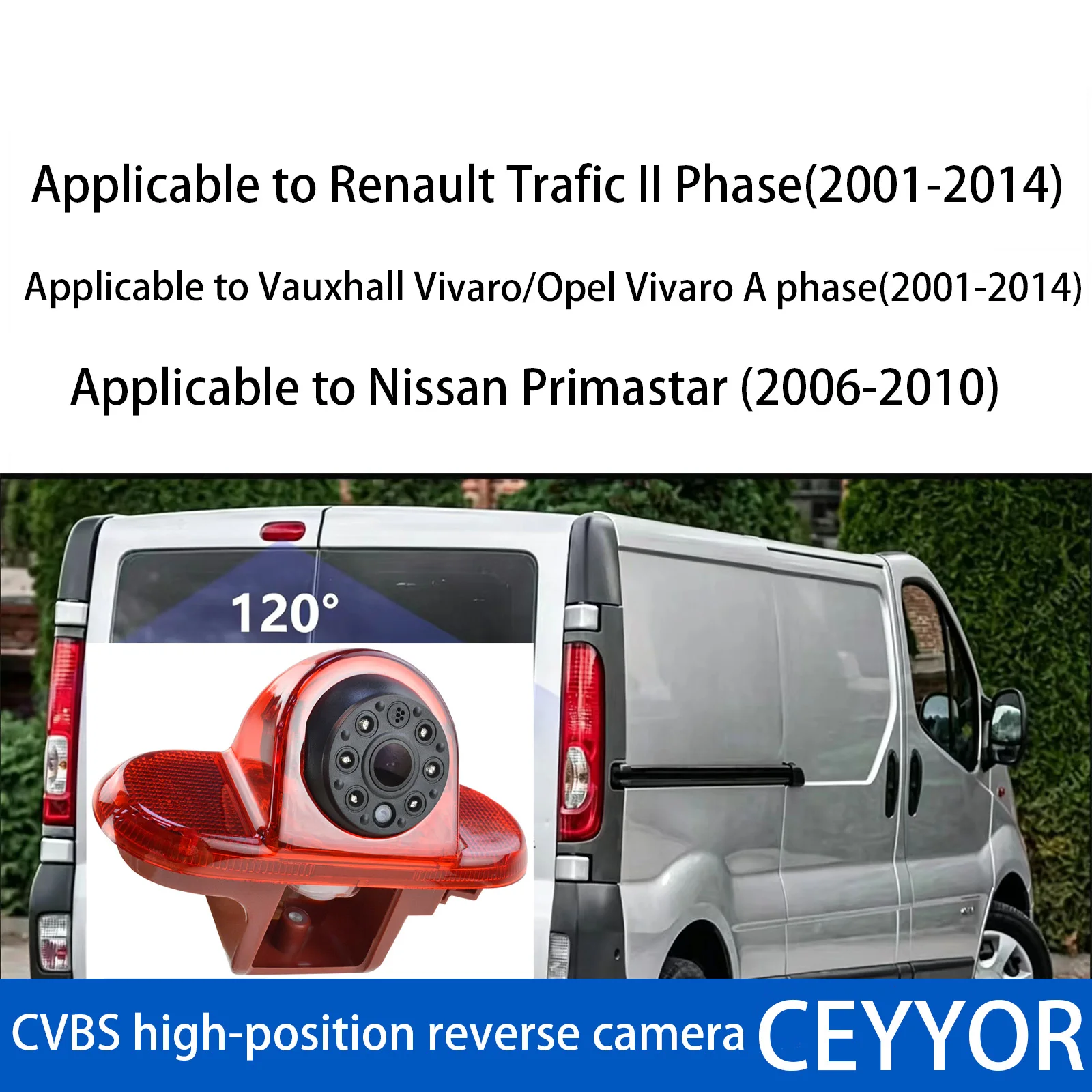 Waterproof Night Vision Car Brake Light Reversing Camera for Renault Trafic 2001-2014 Opel/Vaxhall Vivara
Waterproof Night Vision Car Brake Light Reversing Camera for Renault Trafic 2001-2014 Opel/Vaxhall Vivara