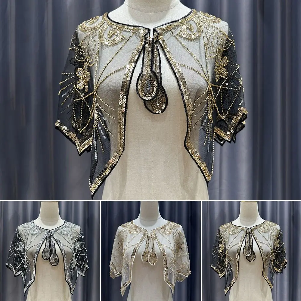 Винтажная шаль 1920-х годов с платьем, короткая накидка ручной работы, накидка с пайетками, накидка из бисера
Винтажная шаль 1920-х годов с платьем, короткая накидка ручной работы, накидка с пайетками, накидка из бисера